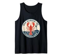Emblema náutico vintage de langosta de Maine Bar Harbor Camiseta sin Mangas