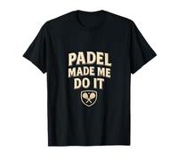 Emblema Padel Made Me Do It 3D Oro Blanco Camiseta