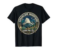 Emblema Retro Vintage del Parque Nacional de Las montañas de Guadalupe Texas Camiseta