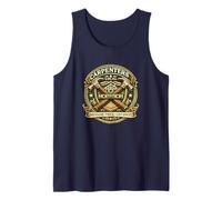Emblema sindical Carpenters Local Measure Twice Cut Once Camiseta sin Mangas