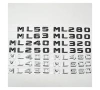 Emblema trasero 3D ABS compatible con W163, W164, W166, ML63, ML55, ML280, ML250, ML320, ML350, ML420, ML430, ML450, ML500, ML550.(Silver,ML55)