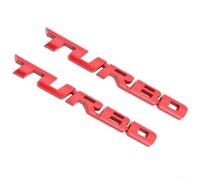 Emblema turbo 3D de metal turbocompresor, insignia de aleación de zinc, calcomanía lateral para cajuela trasera, adorno turbo logotipo rojo, plateado, negro, pelar y (rojo)