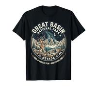 Emblema Vintage de la Noche Estrellada del Parque Nacional de la Gran Cuenca Nevada Camiseta