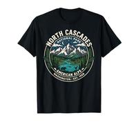 Emblema Vintage de los Alpes Americanos del Parque Nacional North Cascades Camiseta