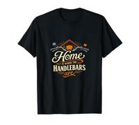 Emblema Vintage de Motero Home Is Where The Handlebars Are Camiseta