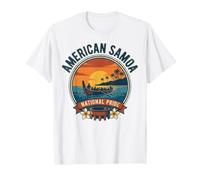 Emblema Vintage Tropical del Orgullo Nacional de Samoa Americana Camiseta