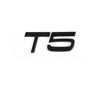 Emblemas Coche 3D ABS AWD T3 T5 T6 T8, Insignia Desplazamiento del Motor, Pegatina for Maletero Trasero Compatible con V40 V60 V90 XC60 XC90 XC40 S60 S90 S80 C30, Accesorio(Black T5)