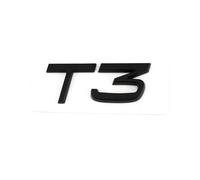 Emblemas Coche 3D ABS AWD T3 T5 T6 T8, Insignia Desplazamiento del Motor, Pegatina for Maletero Trasero Compatible con V40 V60 V90 XC60 XC90 XC40 S60 S90 S80 C30, Accesorio(Black T3)