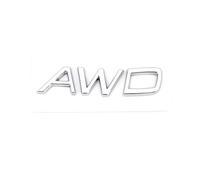 Emblemas Coche 3D ABS AWD T3 T5 T6 T8, Insignia Desplazamiento del Motor, Pegatina for Maletero Trasero Compatible con V40 V60 V90 XC60 XC90 XC40 S60 S90 S80 C30, Accesorio(Silver AWD)