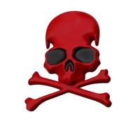 Emblemas de metal con diseño de calavera, efecto realista, calcomanías decorativas de calavera y hueso, mejoras para coches y bicicletas, diseños geniales de esqueleto