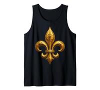 Emblemas ornamentados con patrón de Escamas heráldicas Reales de Flor de lis Camiseta sin Mangas