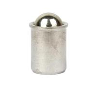 Émbolo de bola Émbolos de resorte modelo liso con collar y bola acero inoxidable latón culata plástico(VCN410-SS,D3)