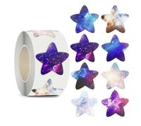 Embossed Pegatinas 50-500 pegatinas autoadhesivas con forma de estrella espacial for regalar como regalo decorativo etiquetas adhesivas 1 pulgada para Sobre(Light Grey)