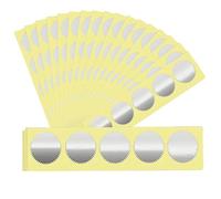 Embossed Seal Stickers - Self Adhesive Foil Labels, 100pcs Circular Embossed Stickers, Embossing Labels With Serrated Edge, Silver/Gold Foil, 4.5cm Diameter For Envelopes And Certificates
