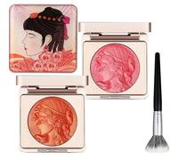 Embossed Smooth Powder Blush Palette for Cheeks, Embossed Girl Blush for Cheeks, Matte Face Powder Blush Palette,natural Matte Waterproof Blush (All)