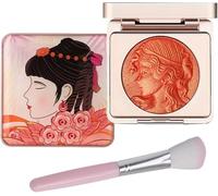 Embossed Smooth Powder Blush Palette For Cheeks,Matte Face Powder Blush Palette,Embossed Girl Blush for Cheeks,Powder Blush Palette,Natural Makeup, Radiant Finish (Orange)
