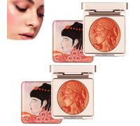 Embossed Smooth Powder Blush Palette for Cheeks,Powder Blush for Cheeks,Glow Blush for Cheeks,Embossed Girl Blush,Matte Face Powder Blush Palette,Natural Makeup,Radiant Finish (02#-2)