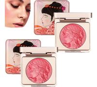 Embossed Smooth Powder Blush Palette for Cheeks,Powder Blush for Cheeks,Glow Blush for Cheeks,Embossed Girl Blush,Matte Face Powder Blush Palette,Natural Makeup,Radiant Finish (01#-2)
