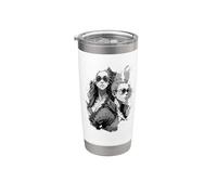 Embrace All With Your Love Adorable pareja futurista Vaso térmico de acero inoxidable de doble pared