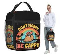 Embrace The Capybara Craze No te Preocupes Be Cappy Bolsa de Almuerzo aislada para Mujeres Nevera térmica de Comida Tote Cajas de Almuerzo a Prueba de Fugas