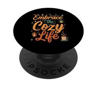 Embrace the Cozy Life Hygge Comfort Aesthetic PopSockets PopGrip Adhesivo