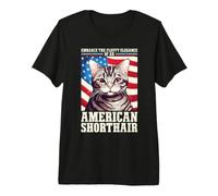 Embrace The Fluffy Elegance of American Shorthair Cat Lover Camiseta Premium