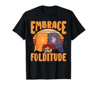 Embrace The Folditude Cat Lover Owner Camiseta gráfica económica, Hombre, Negro, S