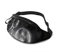 Embrace The Moon Fanny Pack Riñoneras para Mujeres y Hombres, Riñonera Informal Riñonera Cruzada con Correa Ajustable para Correr al Aire Libre Senderismo