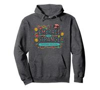 Embrace The Strange: Edición para Profesores, Extravagante e inspiradora Sudadera con Capucha, Unisex para Adultos, Jaspeado Oscuro, L