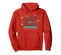 Embrace The Strange: Edición para Profesores, Extravagante e inspiradora Sudadera con Capucha, Unisex para Adultos, Rojo, M