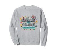 Embrace The Strange: Edición para Profesores, Extravagante e inspiradora Sudadera, Unisex para Adultos, Gris Jaspeado, S