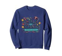 Embrace The Strange: Edición para Profesores, Extravagante e inspiradora Sudadera, Unisex para Adultos, Azul Marino, L