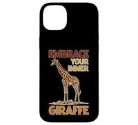 Embrace Your Inner Giraffe Motivación animal alta Carcasa para iPhone 14 Plus