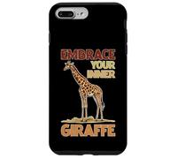 Embrace Your Inner Giraffe Motivación animal alta Carcasa para iPhone 7 Plus/8 Plus