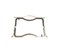 Embrague de 27cm para Bolsos, Marco de Hierro Elegante | Forma de Labio, Ajuste Sencillo de Tensión, Asa Integrada, Adecuado para Costura, Talleres y Monederos