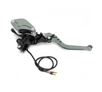 Embrague de freno de motocicleta 7/8" Motorcycle Brake lever Handle Hydraulic Clutch Racing Universal For HONDA Yamaha(Right Grey)