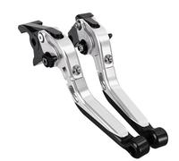 Embrague Freno Motocicleta Compatible Con Bajaj Para Dominar 400 2017-2024 Palancas Embrague Freno Plegables Ajustables Motocicleta Manija Control Extensible Palanca Freno(Silver)