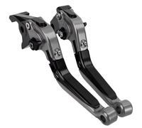 Embrague Freno Motocicleta Compatible Con Bajaj Para Dominar 400 2017-2024 Palancas Embrague Freno Plegables Ajustables Motocicleta Manija Control Extensible Palanca Freno(Gray-Black)
