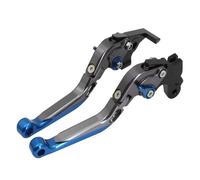 Embrague Freno Motocicleta Compatible Con Bajaj Para Dominar 400 2017-2024 Palancas Embrague Freno Plegables Ajustables Motocicleta Manija Control Extensible Palanca Freno(Gray-Blue)