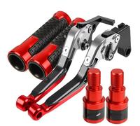 Embrague Freno Motocicleta Compatible Con Yamaha Para Majesty 400 2004-2011 Palancas De Embrague De Freno De Motocicleta Palanca De Control Puños De Manillar(Silver-Red)
