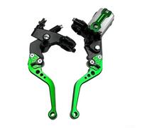 Embrague hidráulico de motocicleta para manillar de 22 mm, cilindro maestro de freno de aleación de aluminio CNC con palanca ajustable, compatible con la mayoría de motocicletas (rojo/azul/negro