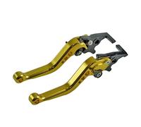 embrague Palanca de freno de disco doble para motocicleta, universal, de aluminio CNC, accesorios modificados Palancas Embrague Freno de Motocicleta(Gold)
