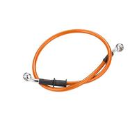 embrague tubo Manguera de freno hidráulico de 400 mm a 1500 mm de longitud, manguera de freno universal, cable de freno de acero, cabezal banjo en ambos lados, 28 ° Cable de embrague(Orange,50CM)