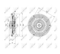 Embrague, ventilador de radiador NRF 49617