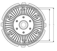 Embrague viscoso del ventilador 49791 NRF