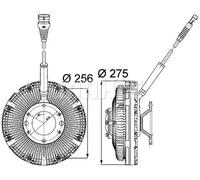 Embrague viscoso del ventilador electrónico CFC 97 000P MAHLE para DAF XF 105
