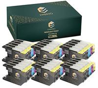 EMBRIIO LC-1240XL LC-1280XL 30x Cartuchos de Tinta Reemplazo para Brother MFC-J430W MFC-J5910DW MFC-J6510DW MFC-J6910DW MFC-J825DW MFC-J625DW DCP-J925DW DCP-J725DW DCP-J525W