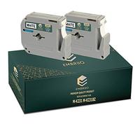 EMBRIIO M-K231 M-K231BZ M-K231SBZ | 2x Cinta de Etiquetas Reemplazo para Brother P-Touch BB-4 PT-55 PT-65 PT-70 PT-80 PT-85 PT-90 PT-M95 PT-100 PT-110 | Negro sobre Blanco | 12 mm x 8 m