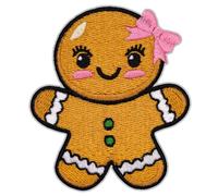 EMBRO BOF Sweetie - Parche de pan de jengibre para planchar de 3 pulgadas, parche bordado de Feliz Navidad para planchar para ropa