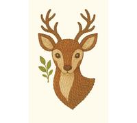 Embroidered Deer Planner: A charming forest-themed journal featuring a textured embroidered deer on the cover.